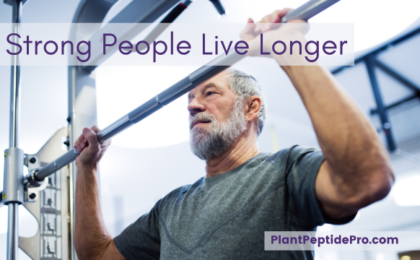 Older man exercising - plant peptides for seniors