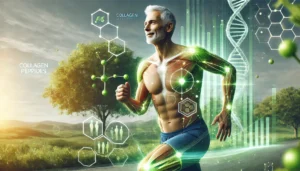 collagen peptides benefits older, fit man engaging in an active lifestyle